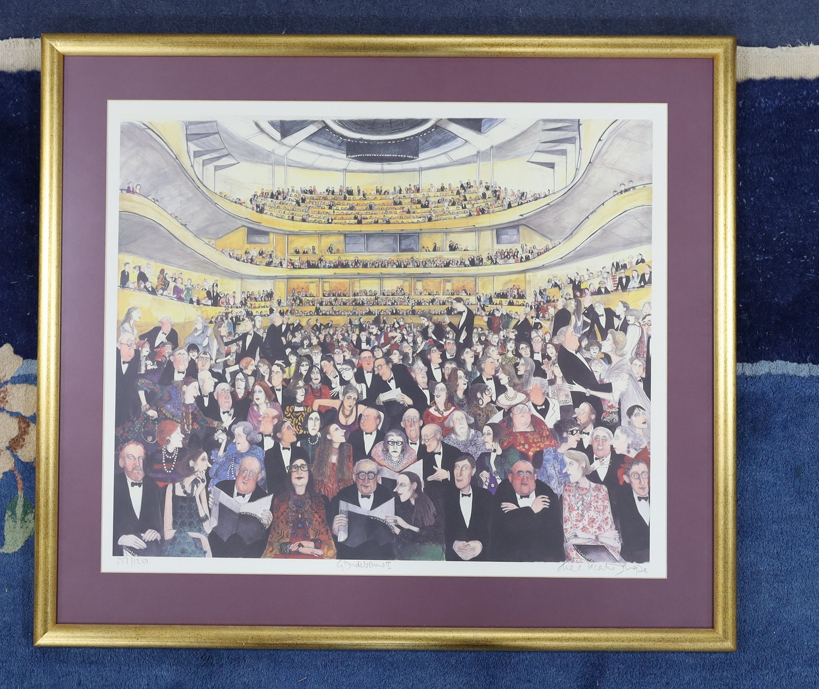 Sue McCartney Snape (1957-), limited edition print, Glyndebourne II, signed in pencil, 257/1250, 52 x 62cm